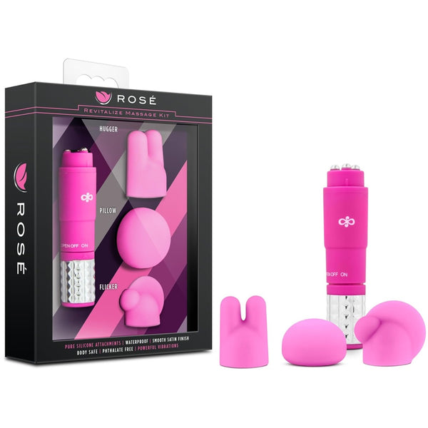 Rose Revitalize Massage Wand Kit - Pink