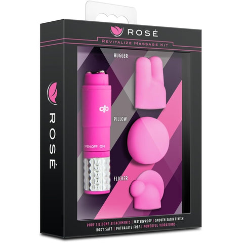 Rose Revitalize Massage Wand Kit - Pink