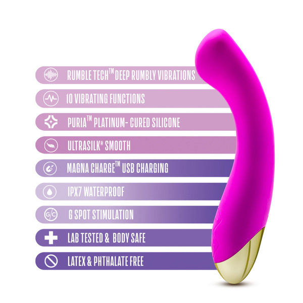 Blush Novelties Aria Bangin' AF Enhanced G-Spot Stimulation Rechargeable Silicone Vibrator - Extreme Toyz Singapore - https://extremetoyz.com.sg - Sex Toys and Lingerie Online Store - Bondage Gear / Vibrators / Electrosex Toys / Wireless Remote Control Vibes / Sexy Lingerie and Role Play / BDSM / Dungeon Furnitures / Dildos and Strap Ons &nbsp;/ Anal and Prostate Massagers / Anal Douche and Cleaning Aide / Delay Sprays and Gels / Lubricants and more...