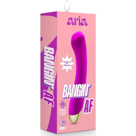 Aria Bangin' AF Rumble Tech™ Enhanced G-Spot Rechargeable Silicone Vibrator