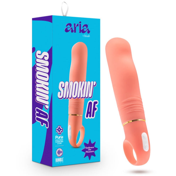 Blush Novelties Aria Smokin' AF G-Spot Stimulation Silicone Vibrator - Extreme Toyz Singapore - https://extremetoyz.com.sg - Sex Toys and Lingerie Online Store - Bondage Gear / Vibrators / Electrosex Toys / Wireless Remote Control Vibes / Sexy Lingerie and Role Play / BDSM / Dungeon Furnitures / Dildos and Strap Ons &nbsp;/ Anal and Prostate Massagers / Anal Douche and Cleaning Aide / Delay Sprays and Gels / Lubricants and more...