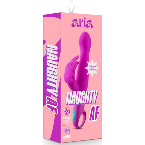 Aria Naughty AF Rumble Tech™ G-Spot & Clitoris Silicone Vibrator