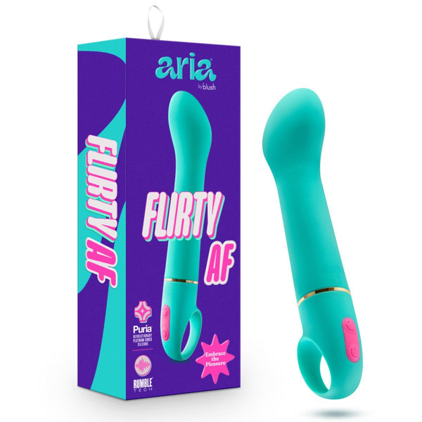 Blush Novelties Aria Flirty AF G-Spot Stimulation Silicone Vibrator - Extreme Toyz Singapore - https://extremetoyz.com.sg - Sex Toys and Lingerie Online Store - Bondage Gear / Vibrators / Electrosex Toys / Wireless Remote Control Vibes / Sexy Lingerie and Role Play / BDSM / Dungeon Furnitures / Dildos and Strap Ons &nbsp;/ Anal and Prostate Massagers / Anal Douche and Cleaning Aide / Delay Sprays and Gels / Lubricants and more...