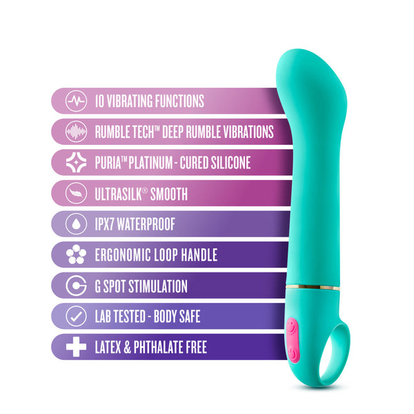 Blush Novelties Aria Flirty AF G-Spot Stimulation Silicone Vibrator - Extreme Toyz Singapore - https://extremetoyz.com.sg - Sex Toys and Lingerie Online Store - Bondage Gear / Vibrators / Electrosex Toys / Wireless Remote Control Vibes / Sexy Lingerie and Role Play / BDSM / Dungeon Furnitures / Dildos and Strap Ons &nbsp;/ Anal and Prostate Massagers / Anal Douche and Cleaning Aide / Delay Sprays and Gels / Lubricants and more...