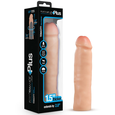 Performance Plus Tenacity 8.5" Realistic 2" Dual Density Silicone Penis Extender Sleeve