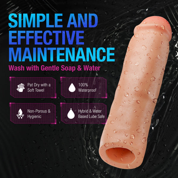 Performance Plus Vindicate 8.5" Realistic 3" Dual Density Silicone Penis Extender Sleeve