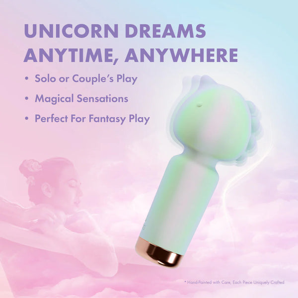 Play With Me Unicorn Dreams Rechargeable Handheld Silicone Wand Vibrator