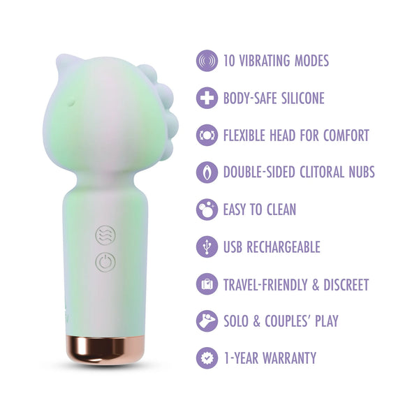Play With Me Unicorn Dreams Rechargeable Handheld Silicone Wand Vibrator