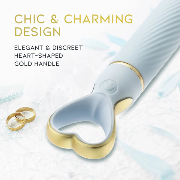 Delice Heartthrob Rechargeable Platinum-Cured Silicone Bullet Vibrator - Something Blue