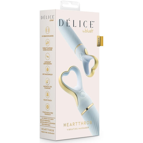 Delice Heartthrob Rechargeable Platinum-Cured Silicone Bullet Vibrator - Something Blue