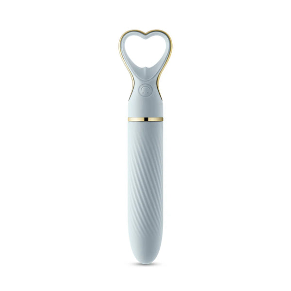 Delice Heartthrob Rechargeable Platinum-Cured Silicone Bullet Vibrator - Something Blue