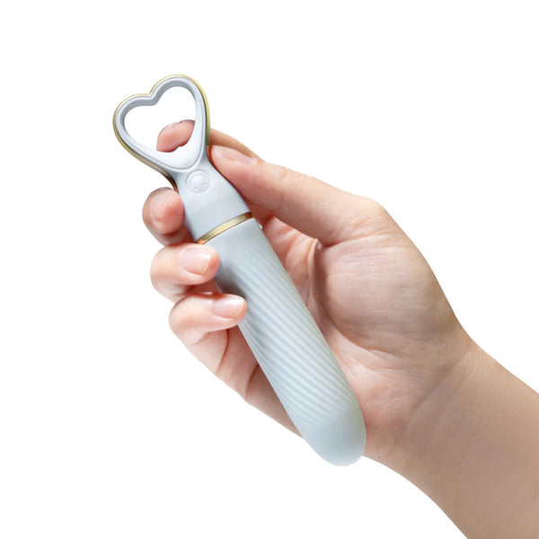 Delice Heartthrob Rechargeable Platinum-Cured Silicone Bullet Vibrator - Something Blue