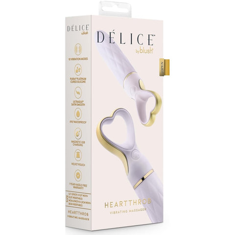 Delice Heartthrob Rechargeable Platinum-Cured Silicone Bullet Vibrator - Lavender Love