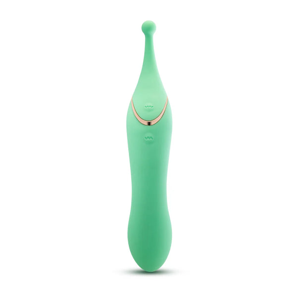 Blush Collection Stella Rechargeable Dual-Ended Clitoral G-Spot Vibrating Wand With Precision Stimulation