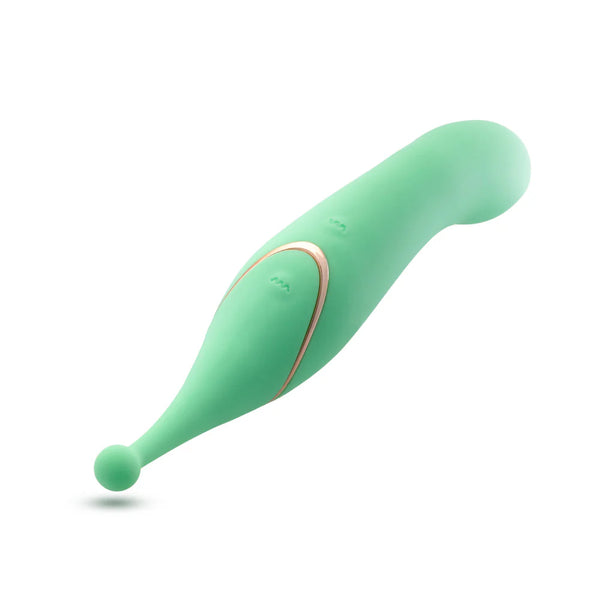 Blush Collection Stella Rechargeable Dual-Ended Clitoral G-Spot Vibrating Wand With Precision Stimulation