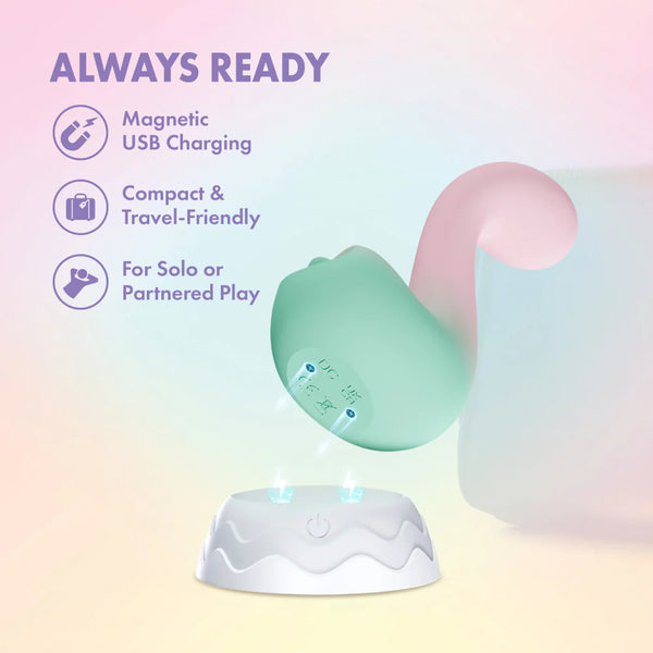 Play With Me Melody Rechargeable Silicone G-Spot & Tongue-Fluttering Vibrator