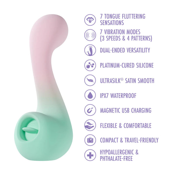 Play With Me Melody Rechargeable Silicone G-Spot & Tongue-Fluttering Vibrator