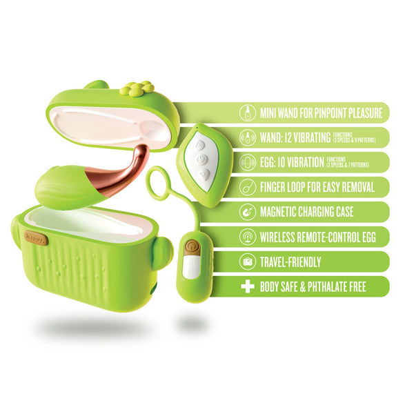 Blush Novelties Play With Me By Blush® | Blooming Bliss 4 Piece Set - Mini Clitoral Wand & Egg Vibrator With Wireless Remote - USB Charging Case  - Extreme Toyz Singapore - https://extremetoyz.com.sg - Sex Toys and Lingerie Online Store - Bondage Gear / Vibrators / Electrosex Toys / Wireless Remote Control Vibes / Sexy Lingerie and Role Play / BDSM / Dungeon Furnitures / Dildos and Strap Ons &nbsp;/ Anal and Prostate Massagers / Anal Douche and Cleaning Aide / Delay Sprays and Gels / Lubricants and more...