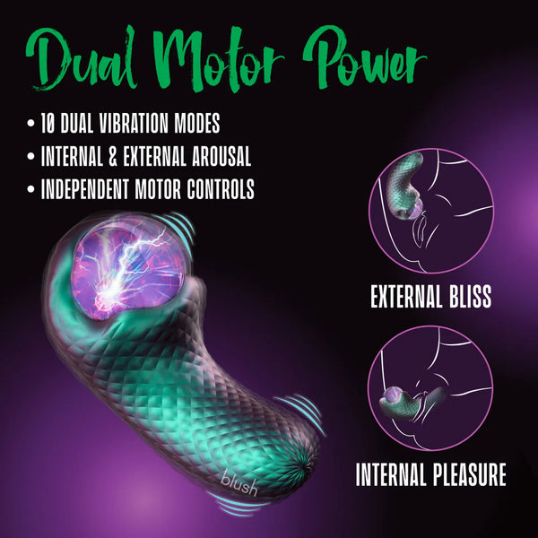 Temptasia Enchanted Serpent Rechargeable Dual Ended Vibrator with Mystical Plasma Globe