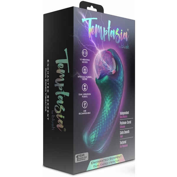 Temptasia Enchanted Serpent Rechargeable Dual Ended Vibrator with Mystical Plasma Globe