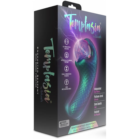 Temptasia Enchanted Serpent Rechargeable Dual Ended Vibrator with Mystical Plasma Globe