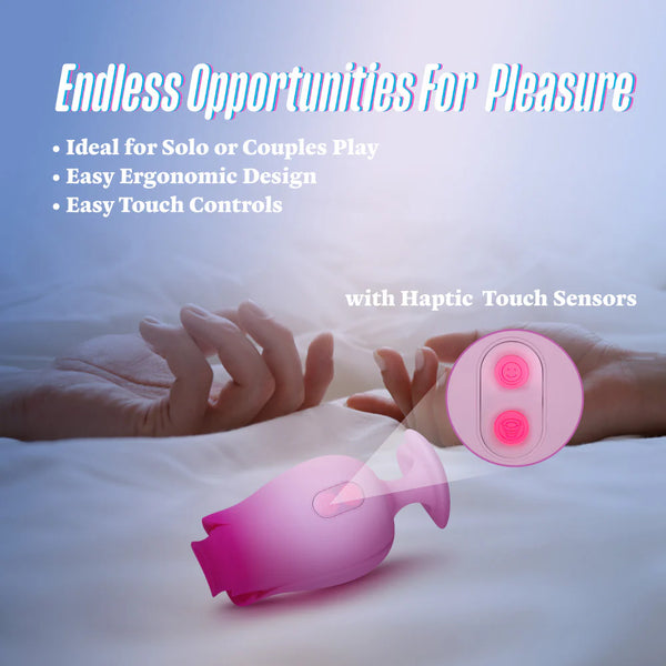 Aria Tulip Trance Rechargeable Suction & Tongue-Fluttering Silicone Personal Massager