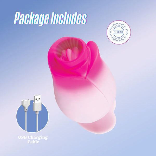 Aria Tulip Trance Rechargeable Suction & Tongue-Fluttering Silicone Personal Massager