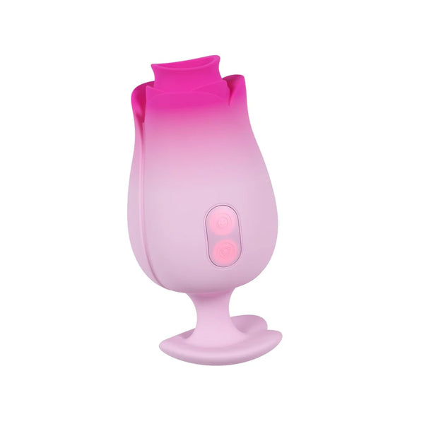 Aria Tulip Trance Rechargeable Suction & Tongue-Fluttering Silicone Personal Massager