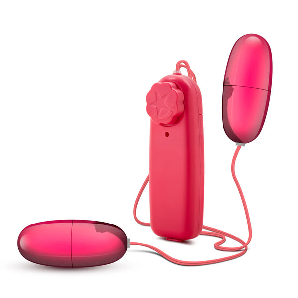 B Yours Double Pop Eggs Vibrating Bullets - Cerise