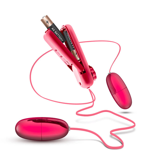 B Yours Double Pop Eggs Vibrating Bullets - Cerise