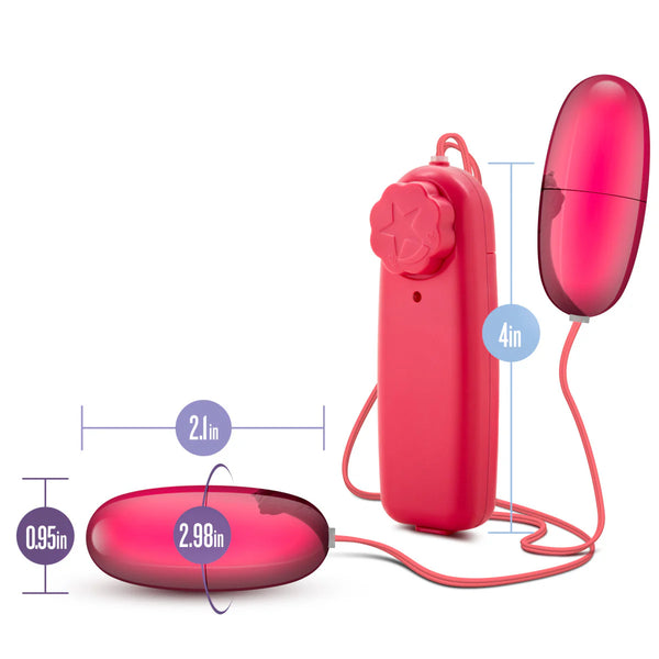 B Yours Double Pop Eggs Vibrating Bullets - Cerise