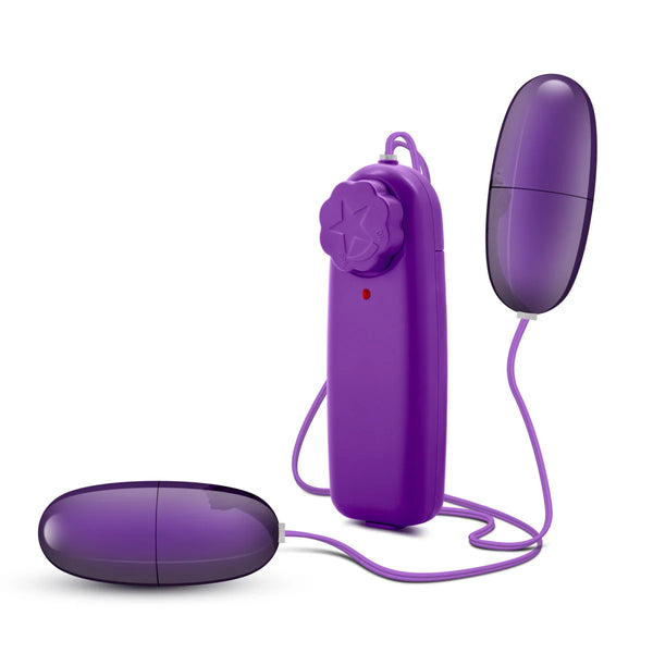 B Yours Double Pop Eggs Vibrating Bullets - Plum