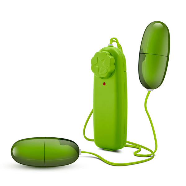 B Yours Double Pop Eggs Vibrating Bullets - Lime