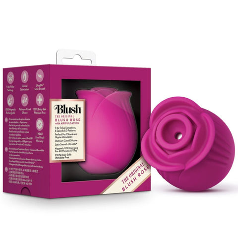 Blush Collection The Original Blush Rose Clitoral Massager with Air Pulsation - Velvet