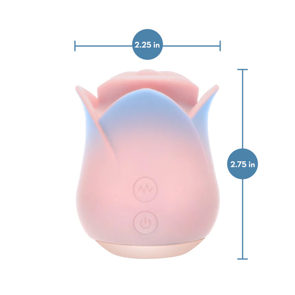 Blush Collection Kissing Rose Rechargeable Floral Vibrator with ‘French Kiss’ Speeds - Pink