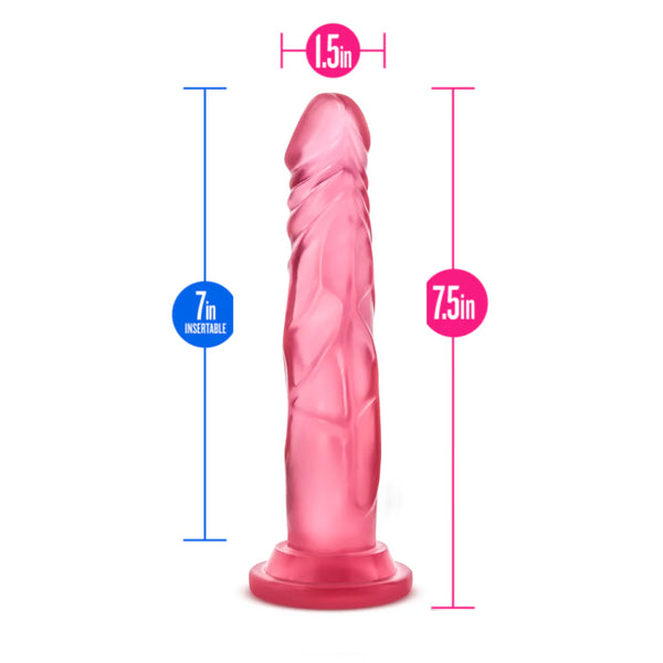 B Yours 7" Sweet N' Hard 5 Dildo - Pink