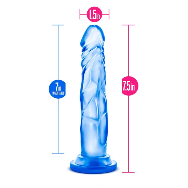 B Yours 7" Sweet N' Hard 5 Dildo - Blue