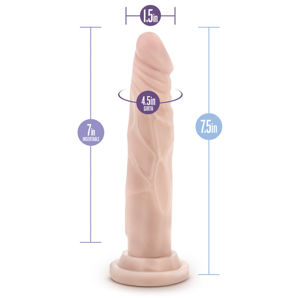 Dr. Skin Basic 7.5" Dildo - Vanilla