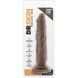 Dr. Skin Basic 7.5" Dildo - Chocolate