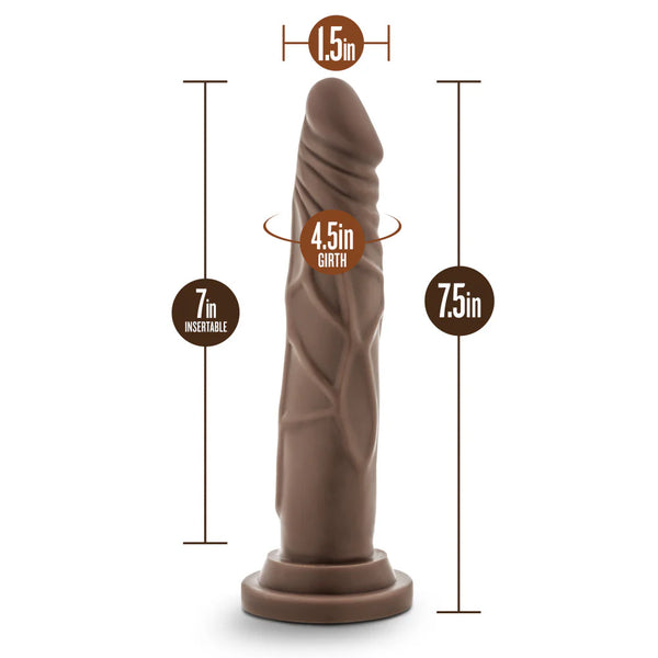 Dr. Skin Basic 7.5" Dildo - Chocolate