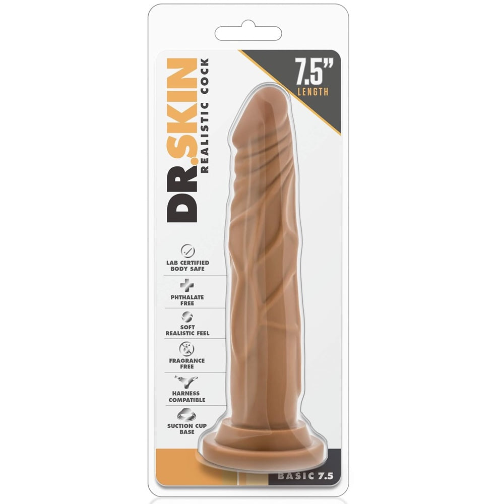 Dr. Skin Basic 7.5" Dildo - Mocha