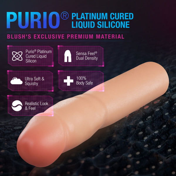 Performance Plus Resilience 7" Realistic 1.5" Dual Density Silicone Penis Extender Sleeve