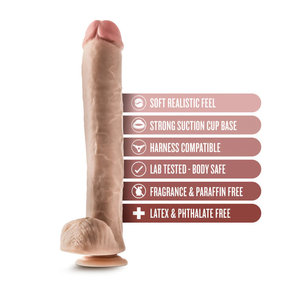 Dr. Skin Dr. Michael 14" Dildo with Balls - Light
