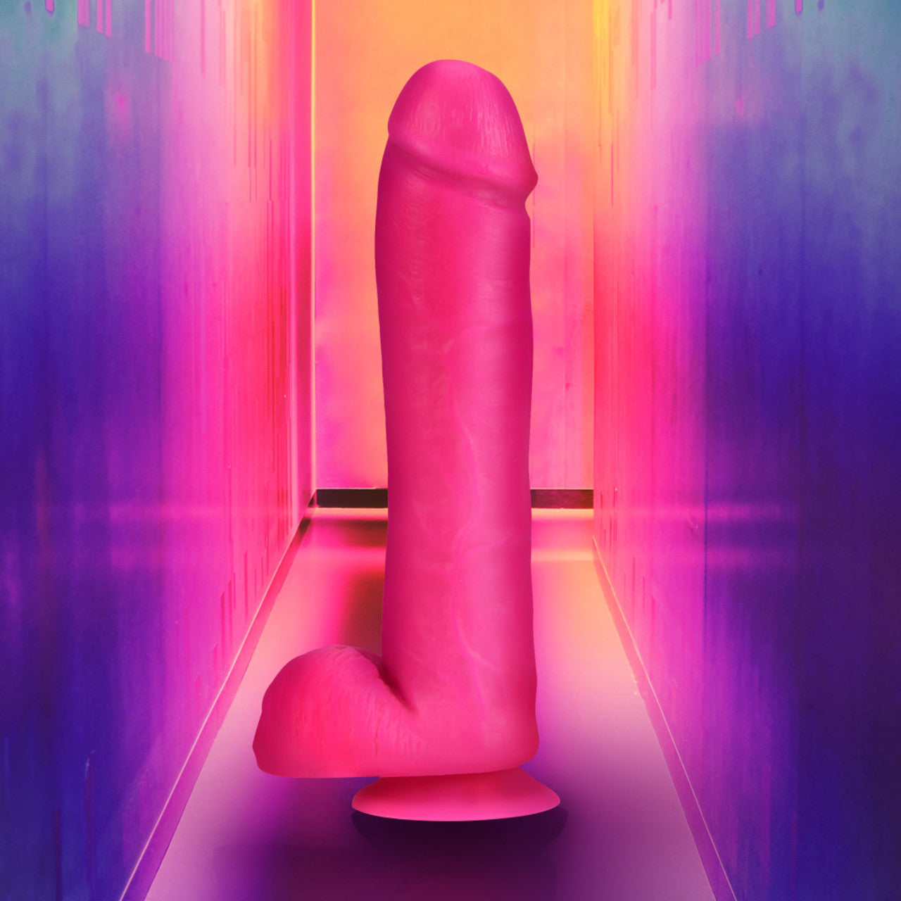 Blush Novelties Neo Elite 11" Silicone Dual Density Cock with Balls - Neon Pink - Extreme Toyz Singapore - https://extremetoyz.com.sg - Sex Toys and Lingerie Online Store - Bondage Gear / Vibrators / Electrosex Toys / Wireless Remote Control Vibes / Sexy Lingerie and Role Play / BDSM / Dungeon Furnitures / Dildos and Strap Ons &nbsp;/ Anal and Prostate Massagers / Anal Douche and Cleaning Aide / Delay Sprays and Gels / Lubricants and more...