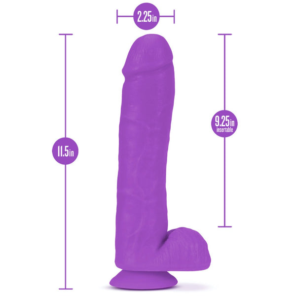 Blush Novelties Neo Elite 11" Silicone Dual Density Cock with Balls - Neon Purple - Extreme Toyz Singapore - https://extremetoyz.com.sg - Sex Toys and Lingerie Online Store - Bondage Gear / Vibrators / Electrosex Toys / Wireless Remote Control Vibes / Sexy Lingerie and Role Play / BDSM / Dungeon Furnitures / Dildos and Strap Ons &nbsp;/ Anal and Prostate Massagers / Anal Douche and Cleaning Aide / Delay Sprays and Gels / Lubricants and more...