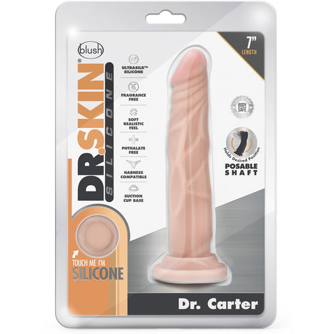 Dr. Skin Silicone Dr. Carter 7" Dildo - Vanilla