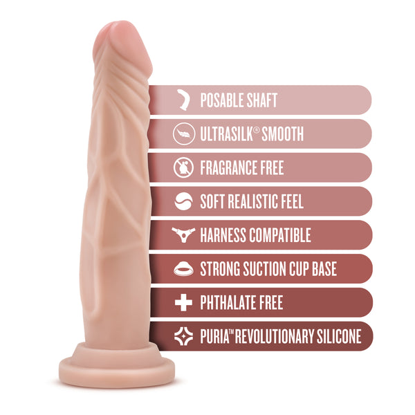 Dr. Skin Silicone Dr. Carter 7" Dildo - Vanilla