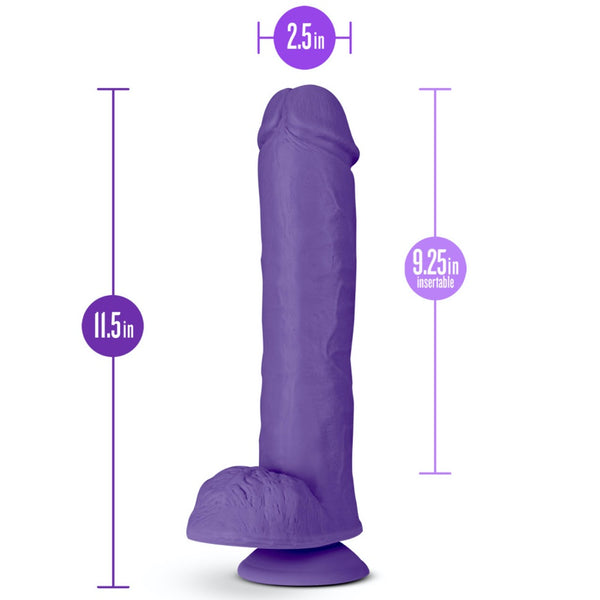 Blush Novelties Au Naturel Bold Big John 11" Dual Density Dildo - Purple - Extreme Toyz Singapore - https://extremetoyz.com.sg - Sex Toys and Lingerie Online Store - Bondage Gear / Vibrators / Electrosex Toys / Wireless Remote Control Vibes / Sexy Lingerie and Role Play / BDSM / Dungeon Furnitures / Dildos and Strap Ons &nbsp;/ Anal and Prostate Massagers / Anal Douche and Cleaning Aide / Delay Sprays and Gels / Lubricants and more...