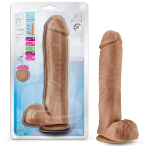 Blush Novelties Au Naturel Big John 11.5" Dildo - Mocha - Extreme Toyz Singapore - https://extremetoyz.com.sg - Sex Toys and Lingerie Online Store - Bondage Gear / Vibrators / Electrosex Toys / Wireless Remote Control Vibes / Sexy Lingerie and Role Play / BDSM / Dungeon Furnitures / Dildos and Strap Ons &nbsp;/ Anal and Prostate Massagers / Anal Douche and Cleaning Aide / Delay Sprays and Gels / Lubricants and more...