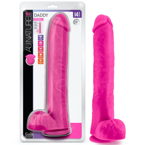 Blush Novelties Au Naturel Bold Daddy 14" Dual Density Dildo - Pink - Extreme Toyz Singapore - https://extremetoyz.com.sg - Sex Toys and Lingerie Online Store - Bondage Gear / Vibrators / Electrosex Toys / Wireless Remote Control Vibes / Sexy Lingerie and Role Play / BDSM / Dungeon Furnitures / Dildos and Strap Ons &nbsp;/ Anal and Prostate Massagers / Anal Douche and Cleaning Aide / Delay Sprays and Gels / Lubricants and more...